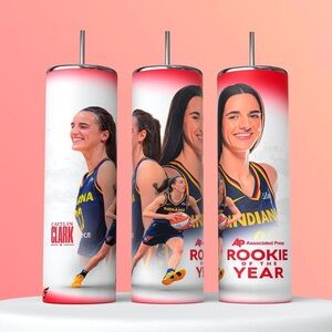 Caitlyn Clark Rookie Of Year Fever WNBA Basketball Sports Skinny Straight Tu…